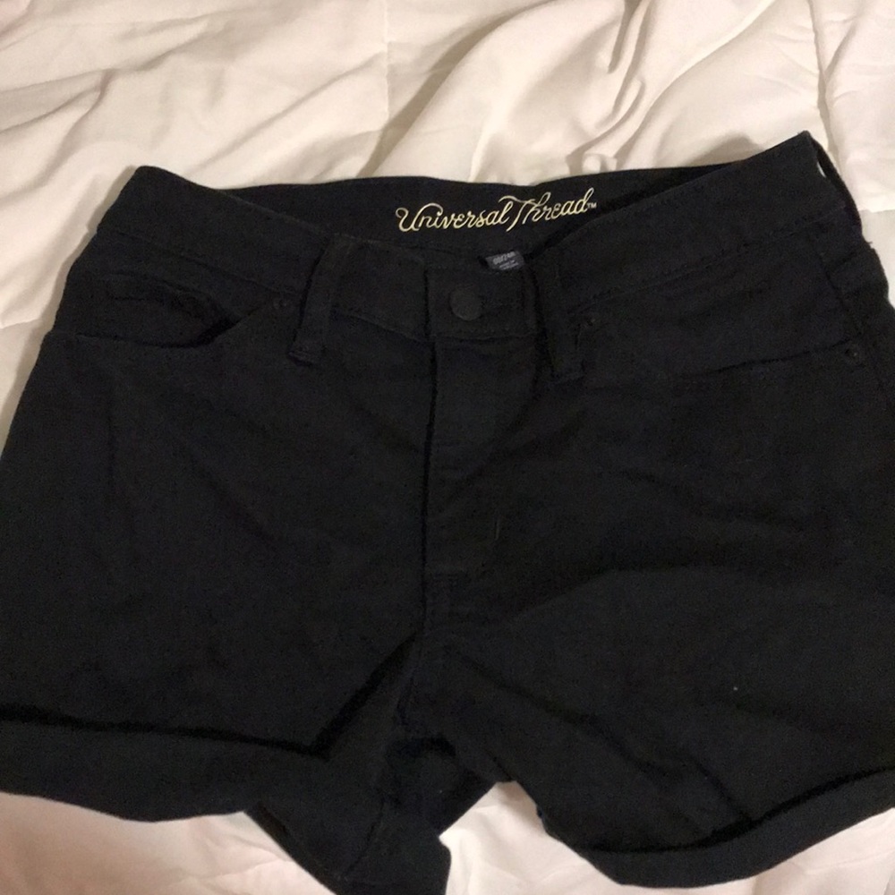 women’s black jean shorts NWOT